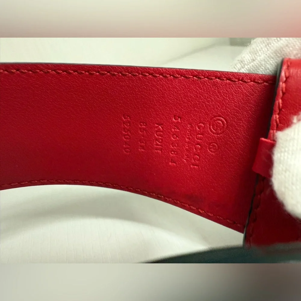 GUCCI GG Supreme Blooms Tiger Belt Size 34 - Picture 7 of 10